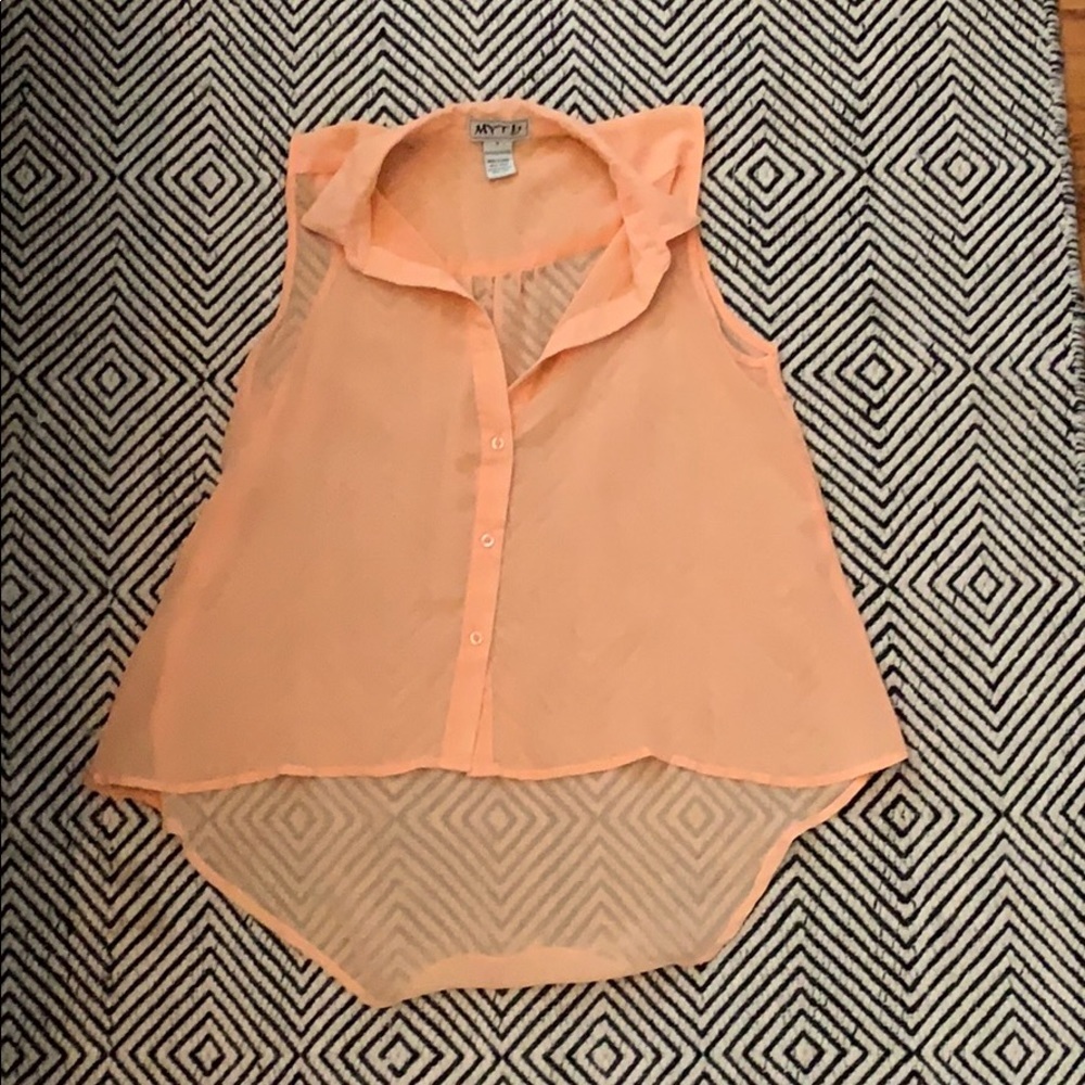 Myth NYC sheer peach tank top